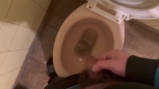 Pissing And Masturbating Ending With Huge Cumshot