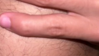 POV Curved uncut dick stretching a pink hole