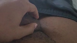 (Post masturbation) he's tired but I'm teasing him