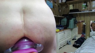 Huge Tunnel Plug expanding my ass