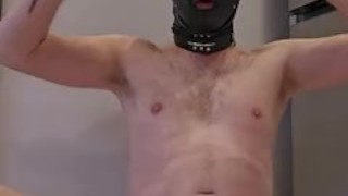 Sissy Gimp training his mouth and throat