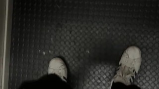 flashing and touching at public elevator
