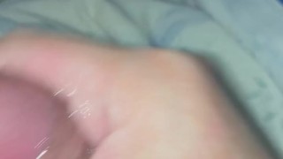 mi pene baboso cubierto de precum botando leche