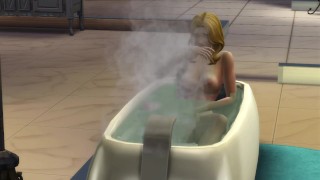 Te cuento mi historia como madrastra seductora mientras me toco en la tina del baño / The sims