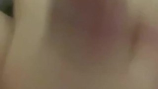 Trans girl plays with her ass and blows some cum