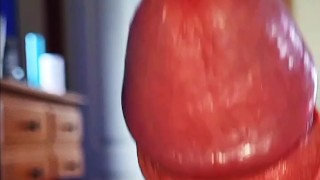 Twink red dick no hands cum