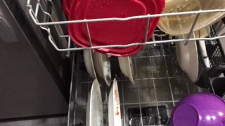 Power Pissing all over the dishes in the dishwasher