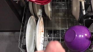 Power Pissing all over the dishes in the dishwasher