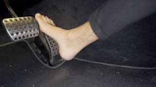 Young Buisnessman cranking his Mercedes