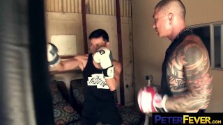 PETERFEVER Inked Hunk Damian Dragon Fucks Bound David Ace