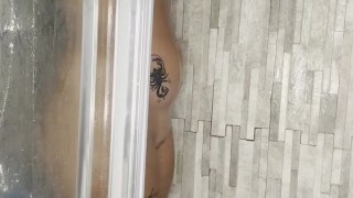 😈Playing With My SEXY BODY On The Shower💦