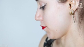 Urethral Sounding and Locking up His Cock - Double Latex Domination with Miss Medea