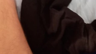 Super-intense vibrating cock wank with big mushroom cock