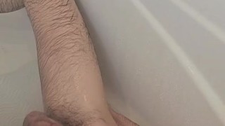 Smoke And Mirrors Straight Bathtub Handsfree Shower Edging Dangling Close Up Cock Twink Shorties