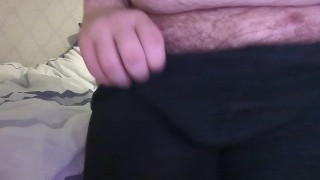 Chubby plays with his asshole and jerks off