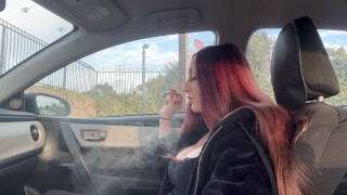 Italian Long Hair Big Boobs Artemisia Love 420 Smoke Sesh in the car OF @ ArtemisiaLove101