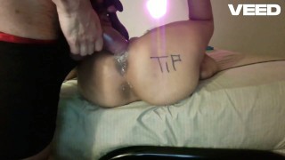 EBONY FEMALE GETS BIG DICK BBC DILDO AND VIBRATOR SQUIRTING AND CUMMING EVERYWHERE