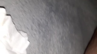 POV masturbating and cumming on bed