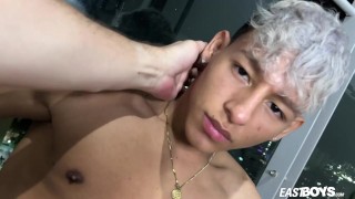 Muscle latino boy massive teen cock handjob