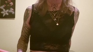 Sissy shows diapered clit and masturbates using a vibrator