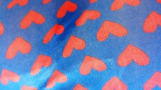 Fucked bareback and pushing out cum through underwear after fuck