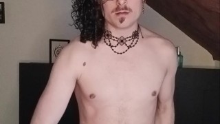 German Onlyfans femboy jerks his big cock for you