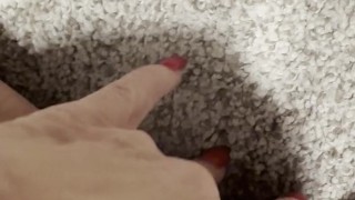 Checking my clean shaven pussy