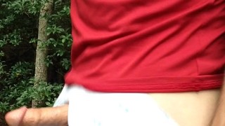 Public masturbation in the woods. I get naked and jerk-off in the woods. Pre Apple Watch video!