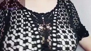 Bonita blusa de malla para salir