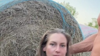 Outdoor Fucking in a hayfield
