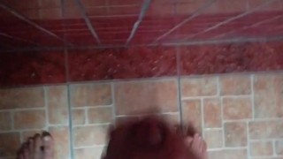 Shower cumshot
