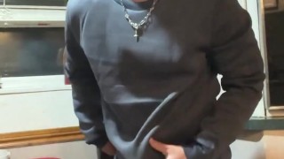 Asian Guy Gets Horny In The Kitchen