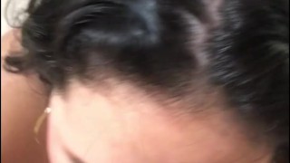 I suck my girlfriend's dildo and she makes a hot video.