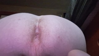 Your Little Step Brother Gives You a Great View of His Cute Butt and Toys in Tight Ass Hole Close Up