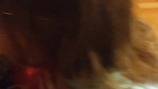 I'm fucking my wife's mouth with cum in my hand