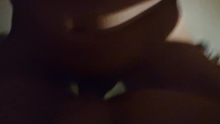 Passionate fuck at night when we have to be quiet - Creampie