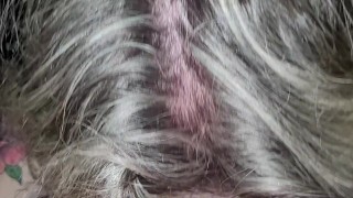 Hot girl sucks a dick for a long time. Give him a blowjob. He cums in her mouth