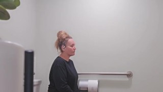 Milf doesn't know you see her peeing