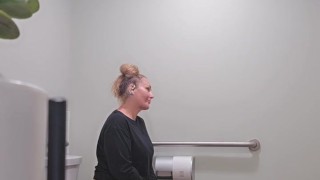 Milf doesn't know you see her peeing