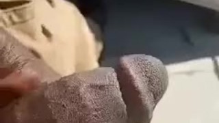 Sitting with my dick out outside