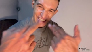 Spitting on a faggot who was watching how he exercised my muscles