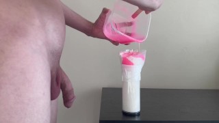 Cloning my dick with clone a willy +balls (dark hot pink) and Admiral Cock & Ball Dual Ring