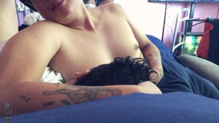 Latino Daddy Kisses Boy Sucks & Titties