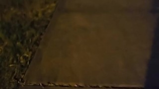 Messy desperate piss in public