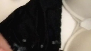 Cumming on my ex GFS satin panties