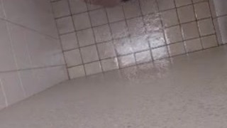 Aussie Slut at it again in the shower