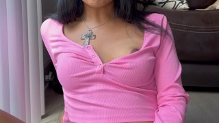 Young Trans HUGE throbbing Latina cock