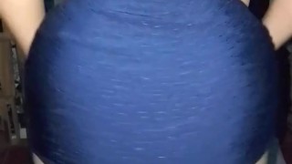 🔥 Medi y su meneo con pollerita azul 😍