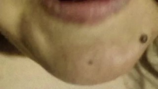 BBW Big Tits and Mouth Licking