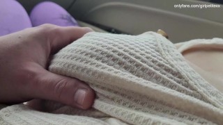 Teasing Stepbrother with My Big Breast in Public